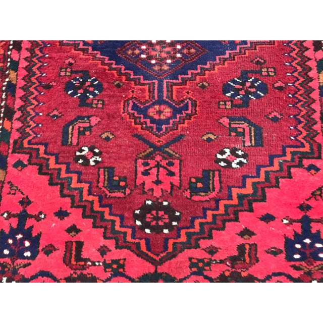 Vintage Hamadan Wool Rug For Sale - Image 4 of 12