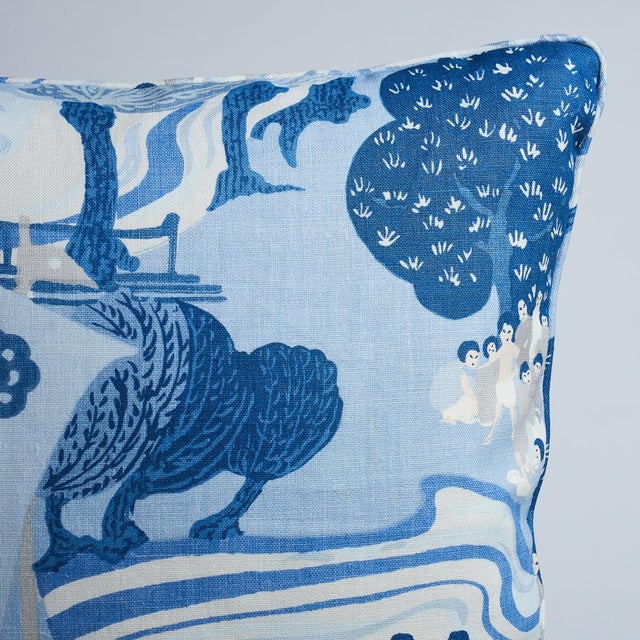 This pillow features Pearl River with a self-welt finish. Originally produced by Schumacher in 1918, the captivating...