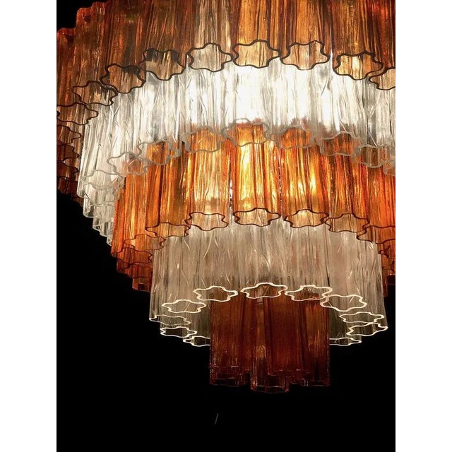 Gold Amber and Ice Color Murano Glass Chandeliers or Flush Mounts, 1970, Set of 2 For Sale - Image 8 of 18