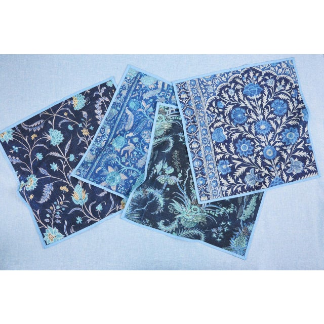Mughal Poppy Dinner Napkins, Set of 4 For Sale - Image 9 of 11