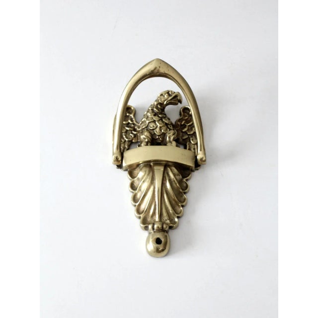 Early 20th Century Vintage Brass Eagle Door Knocker For Sale - Image 5 of 9