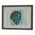 1970s Framed Contemporary Figurative Portrait Print in Blue and Green. For Sale