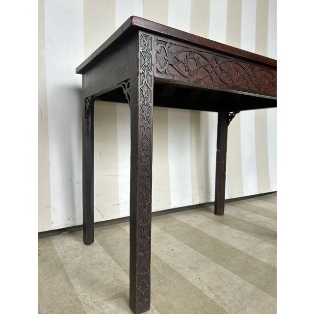 Chippendale 18th Century Chippendale Period Table With Carved Blind Feet Apron For Sale - Image 3 of 3