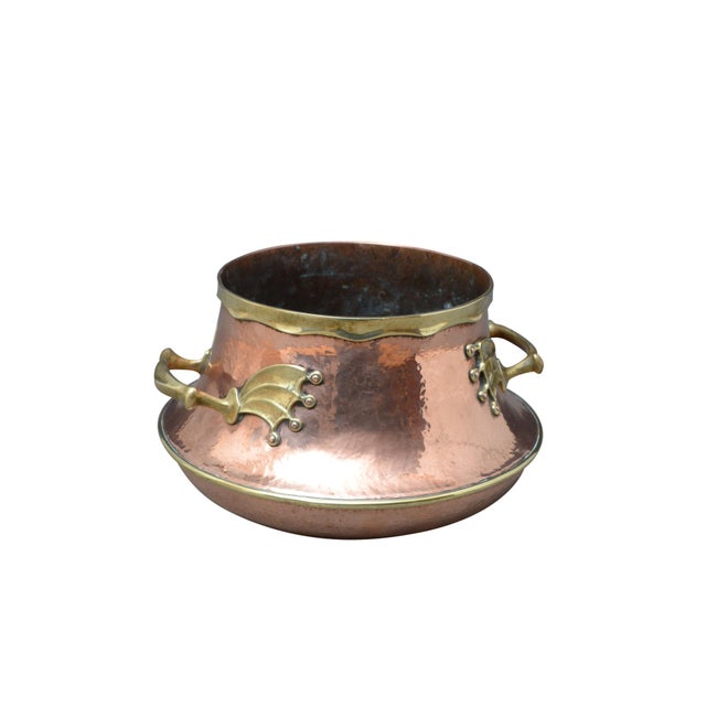 Large Antique Victorian Copper and Brass Jardinière, 1860 For Sale - Image 10 of 10