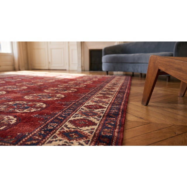 Mid 19th Century Central Asian Tekke Turkmen Main Carpet ( 6'6" x 9'-198 x 275 ) For Sale - Image 10 of 10