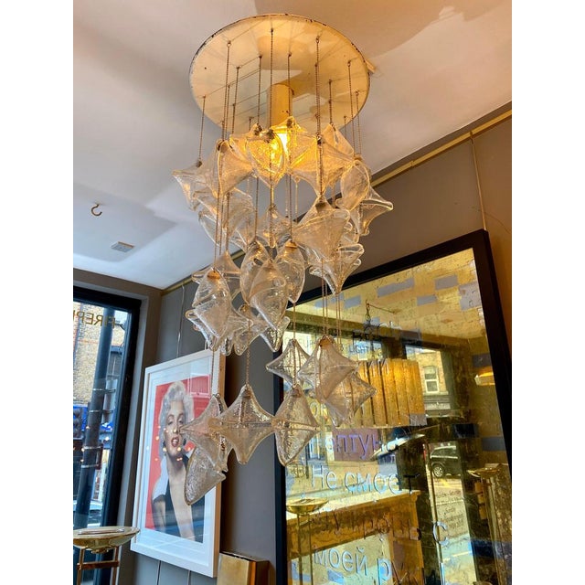 Italian Spiral Chandelier in Murano Glass, 1960 For Sale - Image 9 of 14