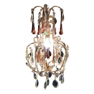 Hepburn's Tears Murano Chandelier, 1950s For Sale