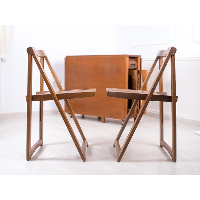 1960s Folding Drop Leaf Table and Chairs Set of 5 Chairish