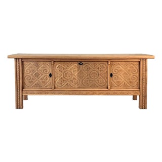 Vintage Danish 1940's Oak Sideboard For Sale