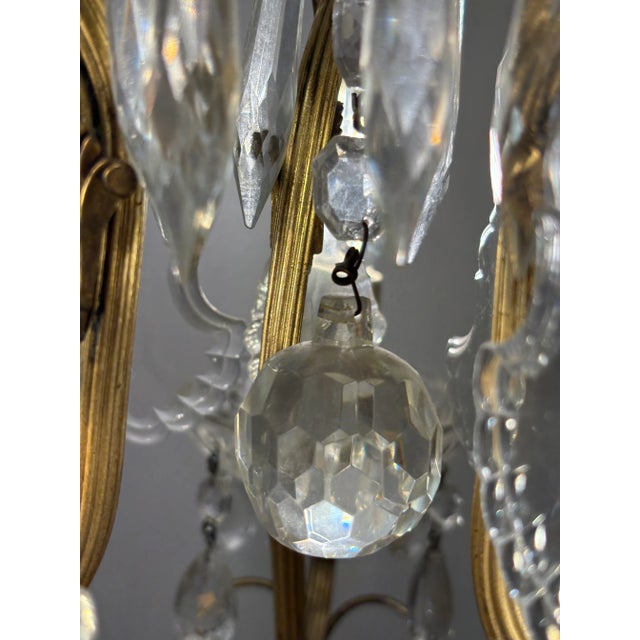 Antique Italian Crystal Chandelier For Sale - Image 9 of 14