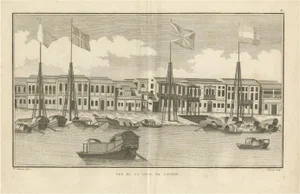 Pierre Sonnerat, View of the City of Canton with Foreign Factories, 1806, Paper