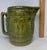 Mid 20th Century Retro Green Yellow Ware Pottery Stoneware Barrel 8” Pitcher For Sale - Image 10 of 12