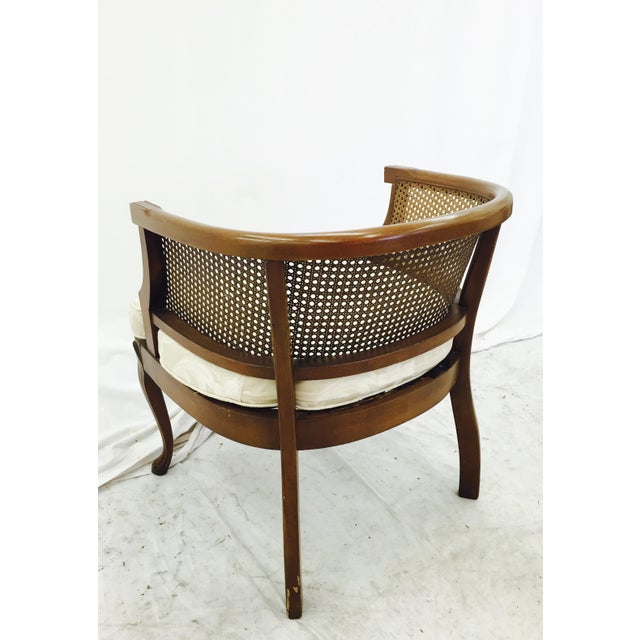 Vintage MidCentury Cane Side Barrel Back Chair Chairish