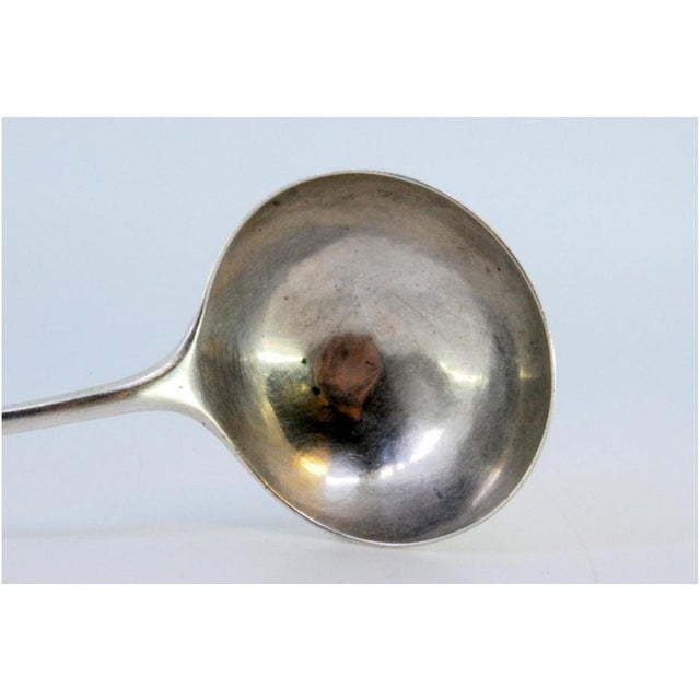 Silver Sauce Spoon with Handle For Sale - Image 4 of 8