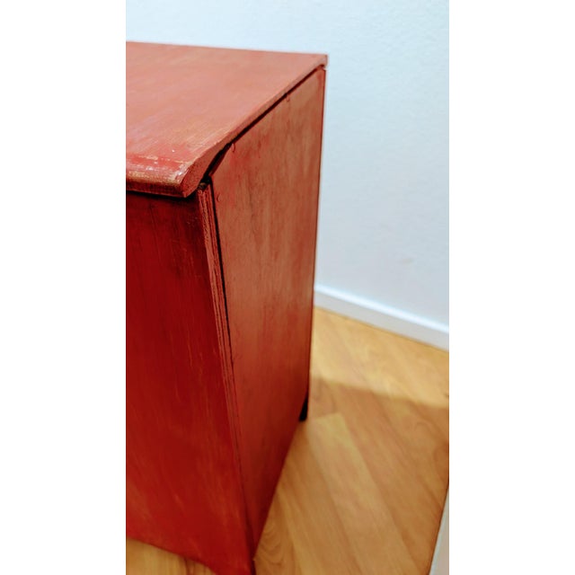 Wood Vintage Distressed Shabby Chic Chest 3 Drawer Mid 20th Century For Sale - Image 7 of 7