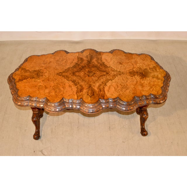 Wood 19th Century English Burl Walnut Table For Sale - Image 7 of 8