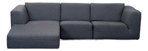 Eq3 Morten Dark Grey 4-Seat Sectional Sofa With Left Chaise