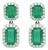Natural Emerald Diamond Earrings 14k Gold 3.48 TCW Certified For Sale