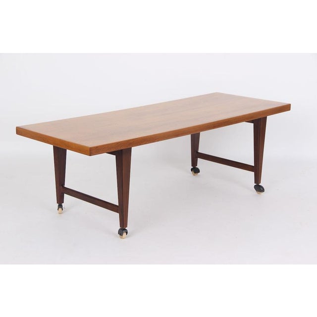 Danish Coffee Table in Rosewood with 4 Casters, 1960s For Sale - Image 12 of 12