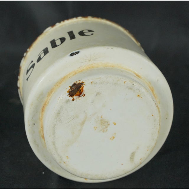 Mid 20th Century Vintage French Savon, Sable, & Soude Washbasin Wall Set For Sale - Image 5 of 13