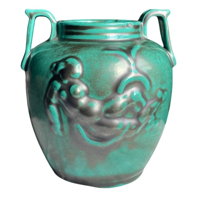 Art Deco Swedish Ceramic Vase by Einar Luterkort for Uppsala Ekeby, 1930s For Sale