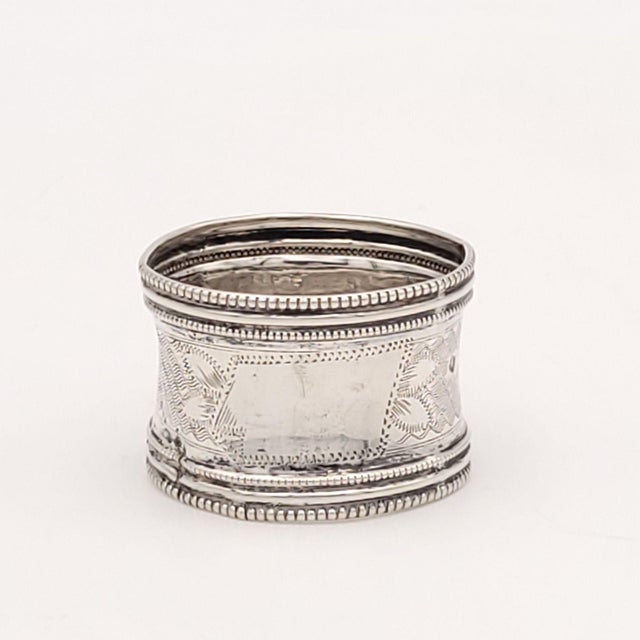 Assembled Set of Six Silver Napkin Rings, France, 19th Century For Sale - Image 10 of 12