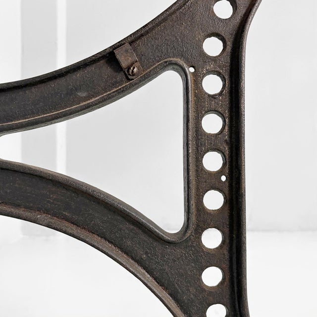 Vintage Italian Industrial Wooden and Cast Iron Console Table, 1800s For Sale - Image 9 of 15