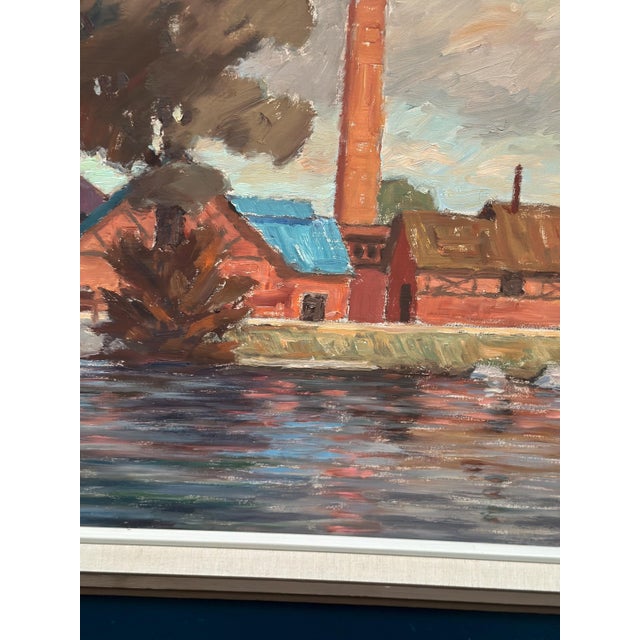 Helge Andersson, Coastal Village, 1965, Oil on Panel, Framed For Sale - Image 13 of 18