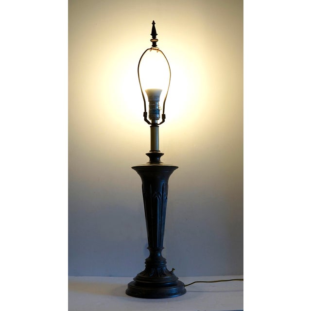1920s Neoclassical Revival Bronze Table Lamp For Sale - Image 4 of 11