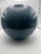 Mid-Century Modern 1960s Handmade Ceramic Blue Green Glazed Sphere Pottery Vase For Sale - Image 3 of 6