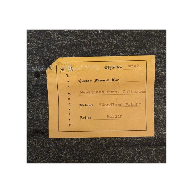 Vintage John Bordin “Woodland Patch” Framed Artwork For Sale In Dallas - Image 6 of 17