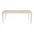 Italian White Lacquer Dining Table With Gold Accents W/ Leaf Extension For Sale