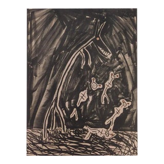 Marvin Jones Modern Woodcut For Sale