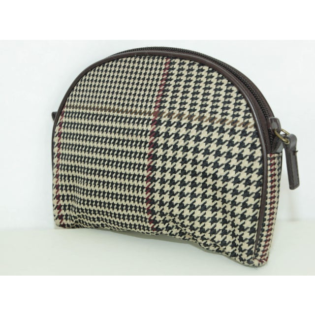 Textile Ralph Lauren Houndstooth Wallet Cosmetic Bag For Sale - Image 7 of 12