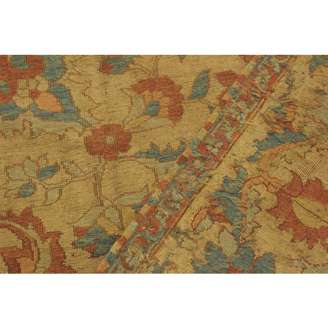 Beige Rustic Soumak Beige/Rust Wool Rug - 7'7'' X 9'10'' For Sale - Image 8 of 10