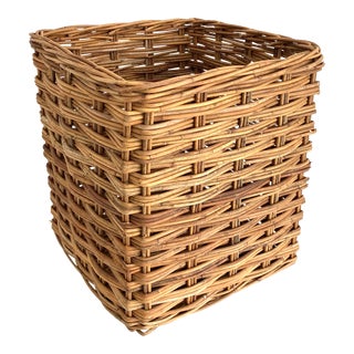 Wicker Upright Basket For Sale