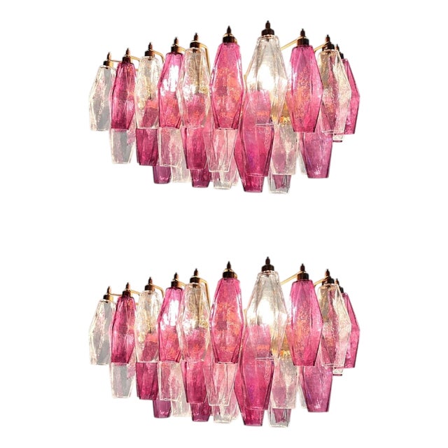 Italian Chandeliers Murano Glass, 1990, Set of 2 For Sale