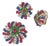 18k Yellow Gold Diamonds, Sapphire & Emeralds Earrings & Brooch/Pin Jewelry Set For Sale