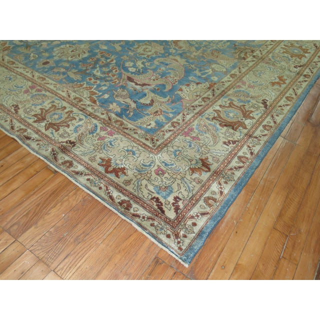 Antique Zabihi Collection Animal Pictorial Persian Tabriz Rug - 9'2" x 12'7" For Sale - Image 4 of 10