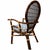 Mid-Century Modern Vintage Rattan Balloon Chair With New Schumacher Cushion For Sale - Image 3 of 7