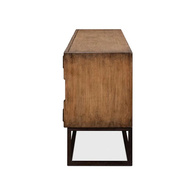 Wood Aztec Inspired Sideboard For Sale - Image 7 of 9