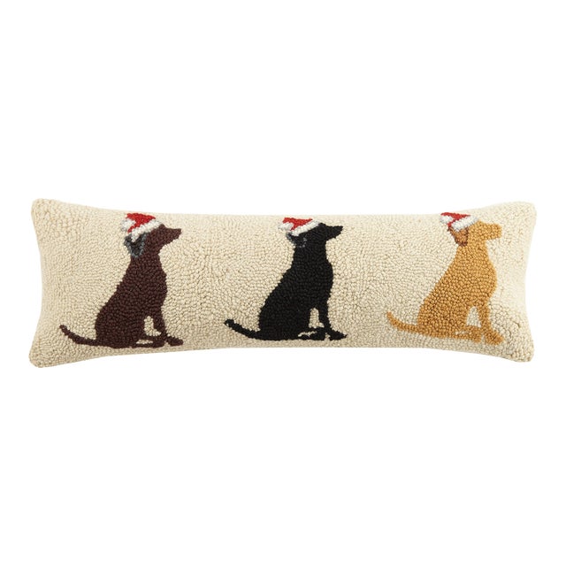 Santa Labs Hook Pillow 8" x 24" For Sale