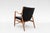 Model 45 Lounge Chair in Black Leather and Teak by Finn Juhl, France, 1960s For Sale - Image 3 of 6