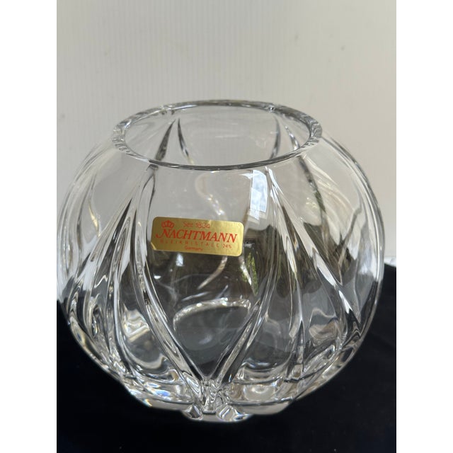 1960s Nachtmann Germany Bleikristall 24% Lead Crystal 6"h Bowl Vase For Sale - Image 12 of 18