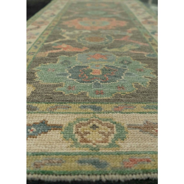 Turkish Turkish Oushak Rug 2'7" x 6'4" #20216 For Sale - Image 3 of 8