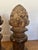 Mid-Century Modern Vintage Pair of Carved Garden Acorns on Pedestal For Sale - Image 3 of 14
