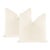 22" Bone Royal Velvet + Cording Pillows - a Pair For Sale