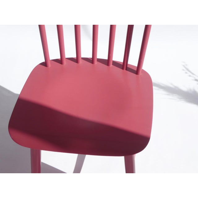 Mid-Century Modern Pink Wooden Chair For Sale - Image 4 of 11