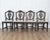 Set of Four 19th Century Swedish Blackened Wood and Gilt Lyre-Back Chairs For Sale - Image 11 of 18
