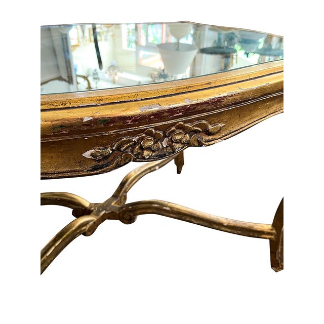 19th Century 19th Century Coffee Table With Mirrored Top For Sale - Image 5 of 6